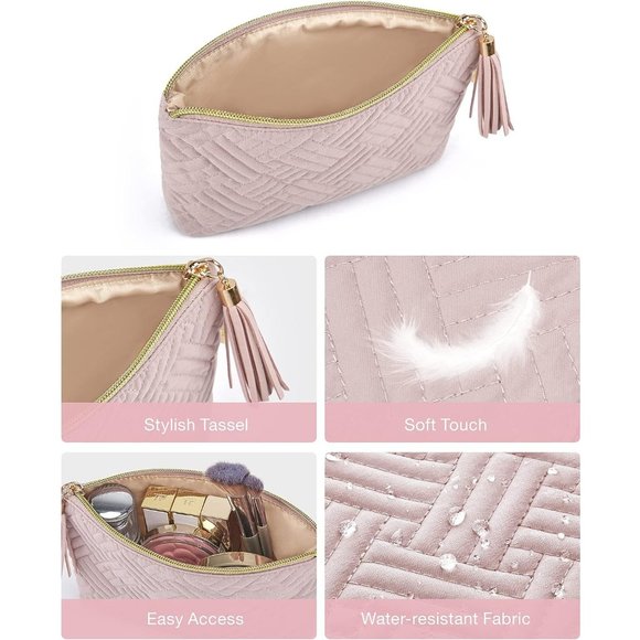 BAGSMART Women 2 Pcs Purse Travel Pouch for Makeup Small Cosmetic Bag Pi… - Picture 6 of 8